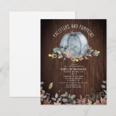 Schnuller + Pumpkins Fall Wood Boy Baby Dusche Einladung (Vorne/Hinten)