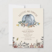 Schnuller + Pumpkins Herbst Kinderdusche Herbst Einladung (Vorderseite)