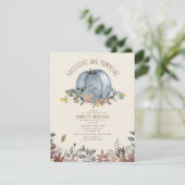 Schnuller + Pumpkins Herbst Kinderdusche Herbst Einladung (Stehend Vorderseite)