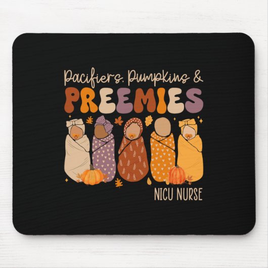 Schnuller Pumpkins und Preemies Fall Nicu Nurse Ha Mousepad (Vorne)