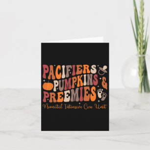 Schnullers Pumpkins Preemies Nicu Nurse Halloween Karte