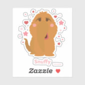 Schnupfe Herzen & Sterne Grafik Aufkleber (Blatt)