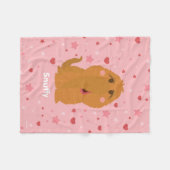 Schnupfe Herzen & Sterne Grafik Fleecedecke (Vorderseite (Horizontal))