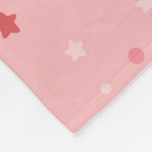 Schnupfe Herzen & Sterne Grafik Fleecedecke (Ecke)