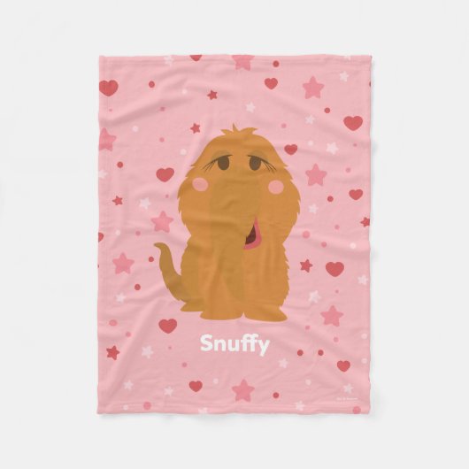 Schnupfe Herzen & Sterne Grafik Fleecedecke (Vorderseite)