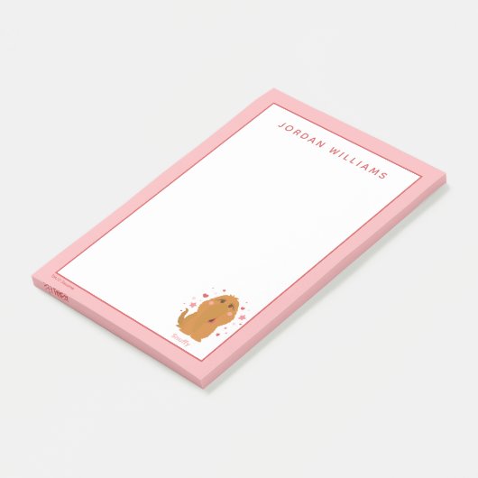 Schnupfe Herzen & Sterne Grafik Post-it Klebezettel (angewinkelt)