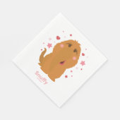 Schnupfe Herzen & Sterne Grafik Serviette (Ecke)