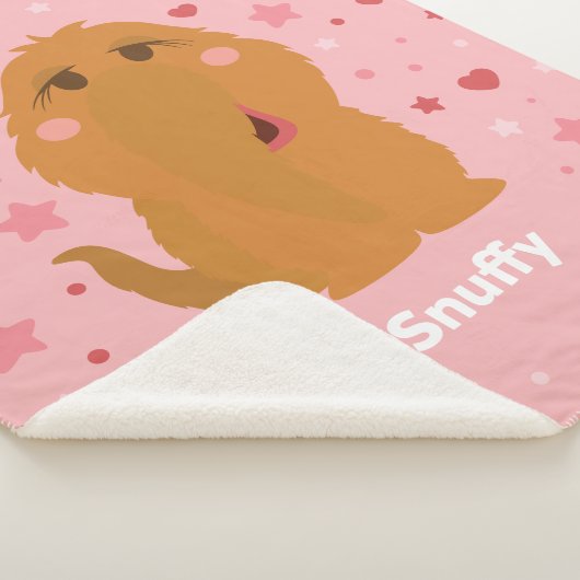 Schnupfe Herzen & Sterne Grafik Sherpadecke (3/4)