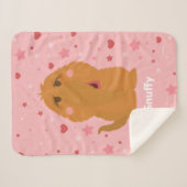 Schnupfe Herzen & Sterne Grafik Sherpadecke (Vorderseite (Horizontal))