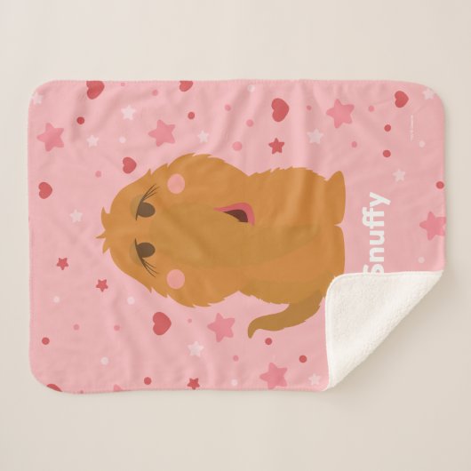 Schnupfe Herzen & Sterne Grafik Sherpadecke (Vorderseite (Horizontal))