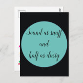 Schnupfen und halb so staubig postkarte (Vorne/Hinten)