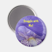 Schnuppern mit mir! Magnet spendet Lila Iris-Blume (Vorderseite/Rückseite)