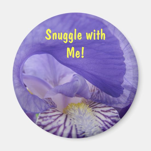 Schnuppern mit mir! Magnet spendet Lila Iris-Blume (Vorne)
