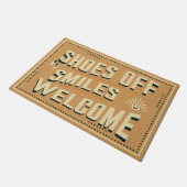 Schnupperschuhe, Lächeln Willkommen - Freundlicher Fußmatte (Schrägansicht)