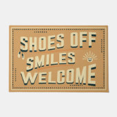 Schnupperschuhe, Lächeln Willkommen - Freundlicher Fußmatte (Vorderseite)