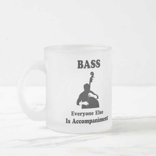 Schnur-Bass-Geschenk Mattglastasse (Links)