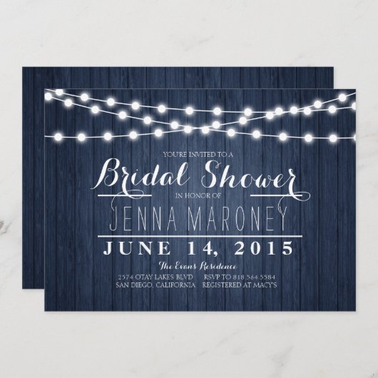 Schnur des glühenden einladung (Vorne/Hinten)