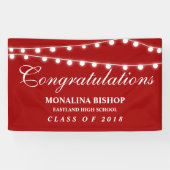 Schnur des Rot-| des Licht-Glückwunsch-Absolvent Banner (Horizontal)