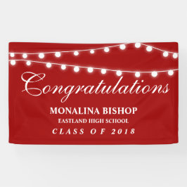 Schnur des Rot-| des Licht-Glückwunsch-Absolvent Banner