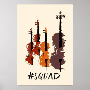 Schnur-Gruppen-Musik-Instrument Poster