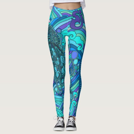 Schnur-Käse-Vorfall-Quallen-Quallen SCI Leggings (Vorderseite)