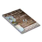 Schnur Licht-blauen BabypartyGuestbook | Notizblock (Rechte Seite)