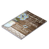 Schnur Licht-blauen BabypartyGuestbook | Notizblock (Linke Seite)