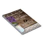 Schnur Licht-lila Baby-DuscheGuestbook | Notizblock (Rechte Seite)