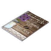 Schnur Licht-lila Baby-DuscheGuestbook | Notizblock (Linke Seite)