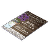 Schnur Licht-rustikalen BrautpartyGuestbook | Notizblock (Linke Seite)