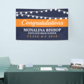 Schnur Marine-Blau-Orangen-des Absolvent der Banner (Messeveranstaltung)