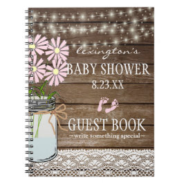 Schnur von Licht-Land-BabypartyGuestbook | Notizblock