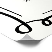 Schnürdoodles mit weißer Hand Poster (Ecke)