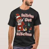 Schnüre sticken lustige Weihnachtsfeiern T-Shirt (Vorderseite)