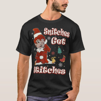 Schnüre sticken lustige Weihnachtsfeiern T-Shirt