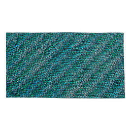 Schnüre und gewellte Grassackenmasche, Cyangrün Kissenbezug