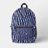 Schnüre von Navy Bedruckter Rucksack (Vorderseite)