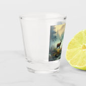 Schnürglas aus Stanzöl Schnapsglas (Links)
