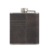 Schnürleder-Monogramm Flachmann (Rückseite)