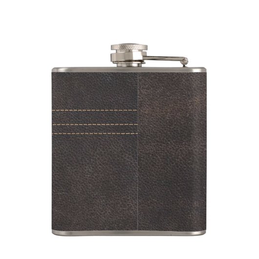 Schnürleder-Monogramm Flachmann (Rückseite)