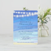 Schnurlichter auf dem Wasser Proben-Abendessen Einladung (Stehend Vorderseite)