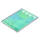 Schnurlichter und -Weckgläser im blauen Grün Notizblock (Linke Seite)