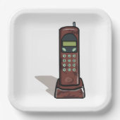 schnurloses Telefon Pappteller (Vorderseite)