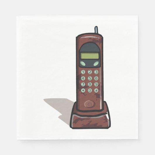 schnurloses Telefon Serviette (Vorderseite)