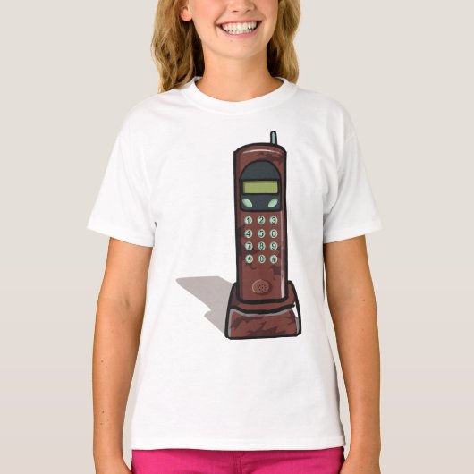 schnurloses Telefon T-Shirt (Vorderseite)
