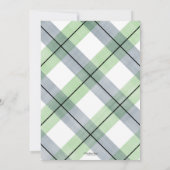 Schnurrbart Babydusche Einladung grüne Bogen Krawa (Rückseite)