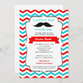 Schnurrbart-Babyparty-Einladung Einladung (Vorne/Hinten)