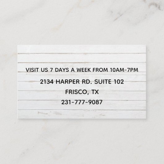 Schnurrbart BarberThemed Visitenkarte (Rückseite)