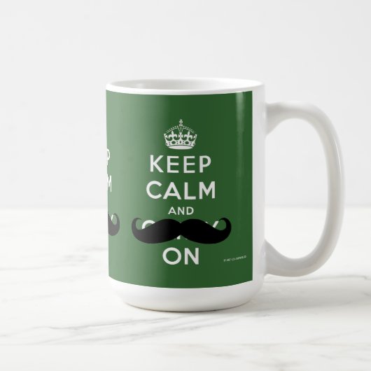 Schnurrbart behalten Ruhe und machen | Grün weiter Kaffeetasse (Rechts)