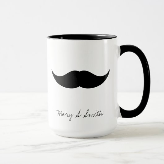 Schnurrbart benutzerdefinierter Name Tasse (Rechts)